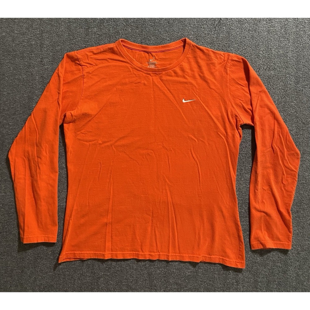 Nike Shirt Womens Red Dri-FIT Long Sleeve Crewneck Athletic Running Top Size XL